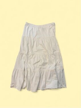 J. Jill Cream Tiered Maxi Skirt